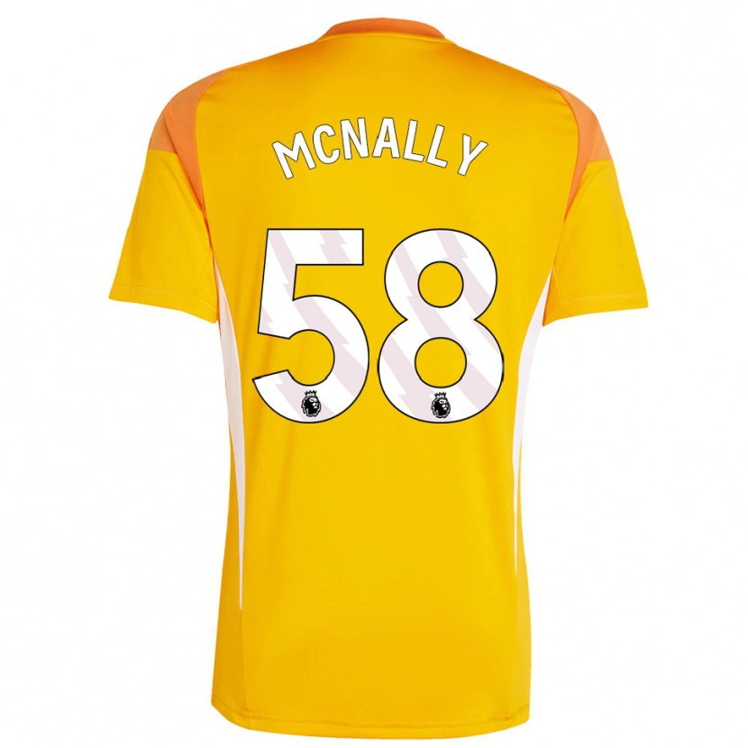 Danxen Kinder Alfie McNally #58 Trikot Orange Weiß Torwarttrikot 2025/26 Schweiz