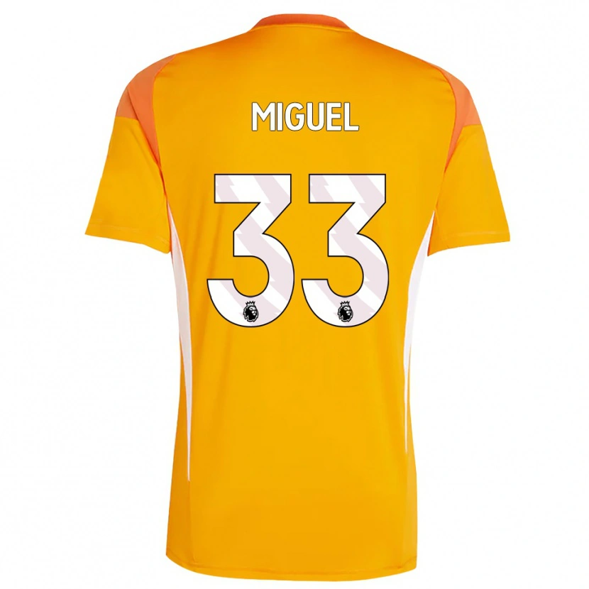 Danxen Kinder Carlos Miguel #33 Trikot Orange Weiß Torwarttrikot 2025/26 Schweiz