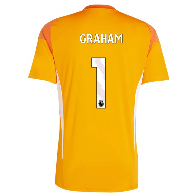 Danxen Kinder Ally Graham #1 Trikot Orange Weiß Torwarttrikot 2025/26 Schweiz