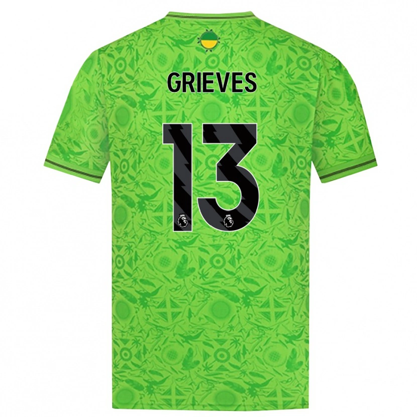Danxen Kinder Xander Grieves #13 Trikot Grün Schwarz Torwarttrikot 2025/26 Schweiz