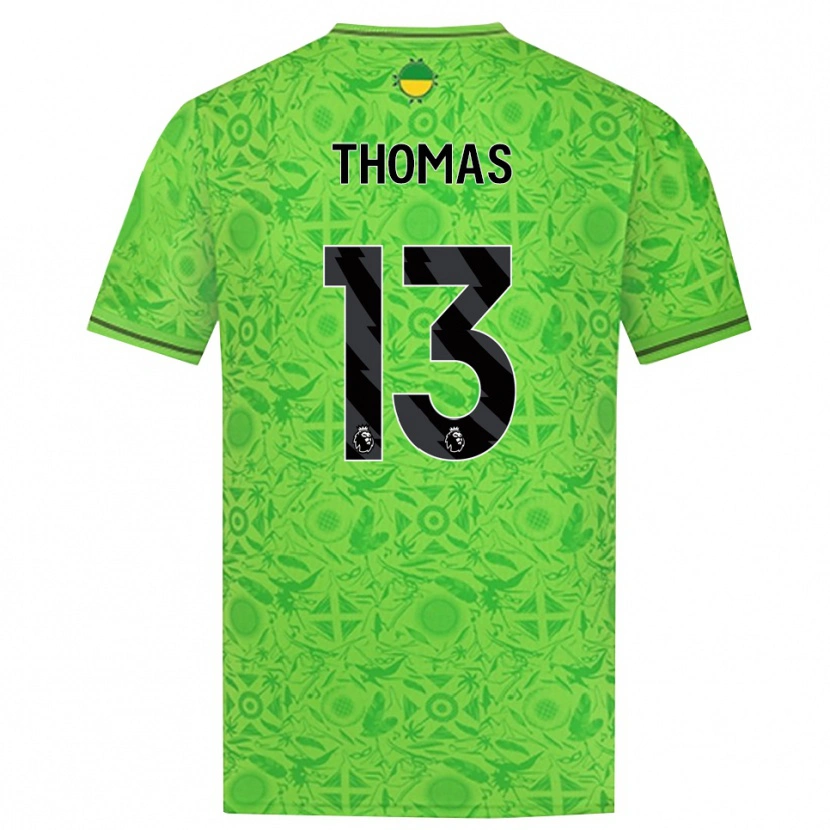 Danxen Kinder Bec Thomas #13 Trikot Grün Schwarz Torwarttrikot 2025/26 Schweiz