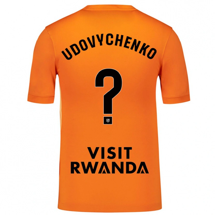 Danxen Kinder Glib Udovychenko #0 Trikot Orange Schwarz Torwarttrikot 2025/26 Schweiz