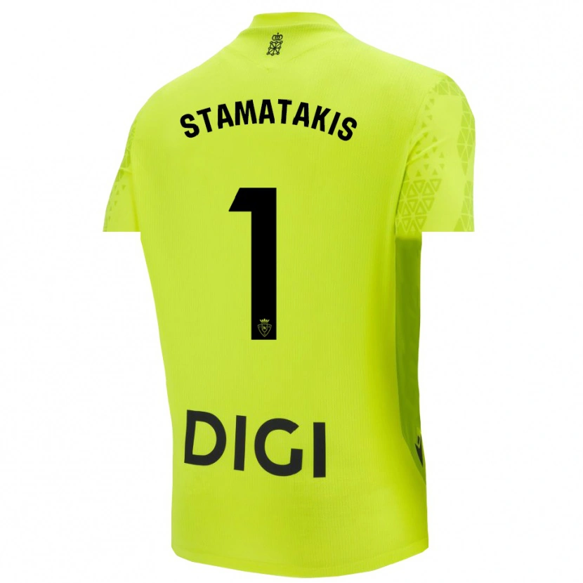 Danxen Kinder Dimitrios Stamatakis #1 Trikot Leuchtgrün Torwarttrikot 2025/26 Schweiz