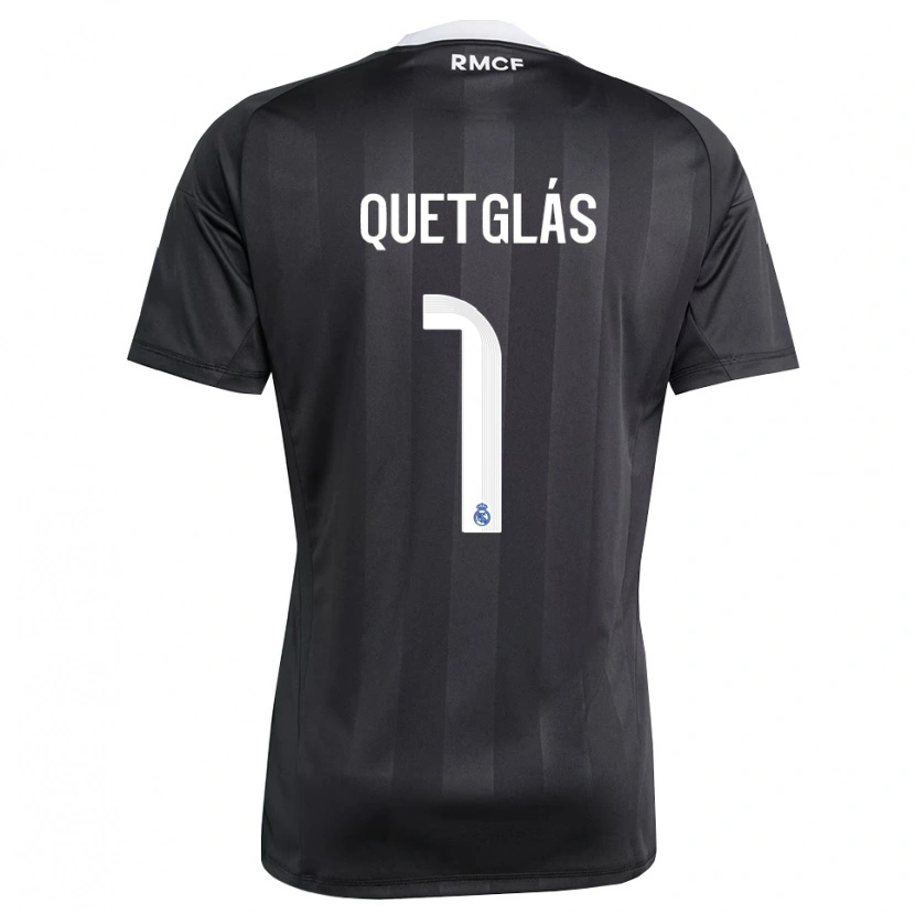 Danxen Kinder Ferran Quetglás #1 Trikot Schwarz Weiß Torwarttrikot 2025/26 Schweiz