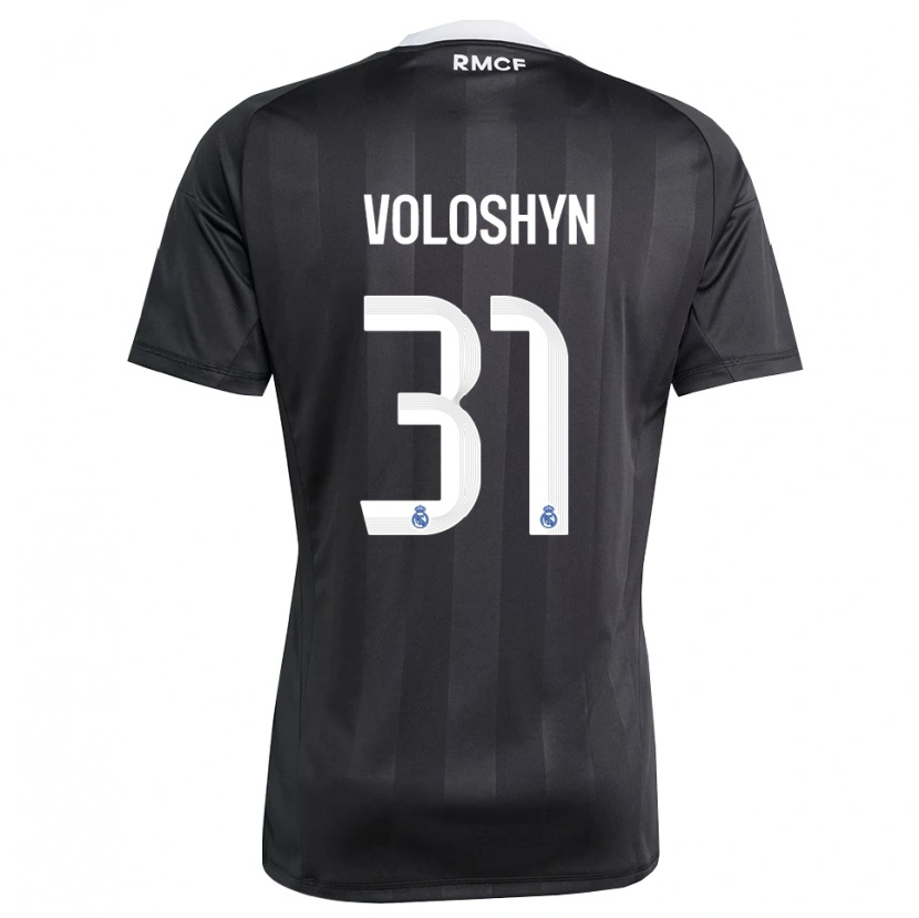 Danxen Kinder Ilya Voloshyn #31 Trikot Schwarz Weiß Torwarttrikot 2025/26 Schweiz