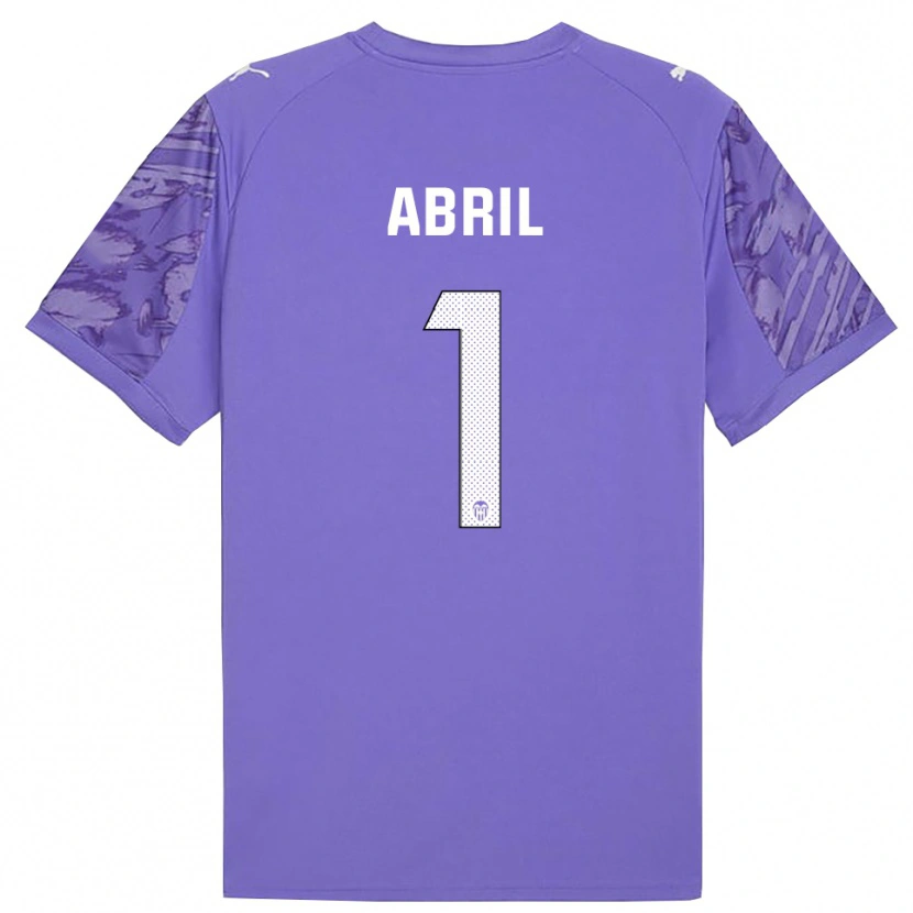 Danxen Kinder Vicent Abril #1 Trikot Flieder Weiß Torwarttrikot 2025/26 Schweiz