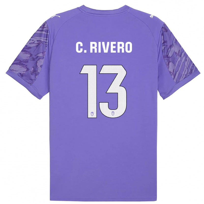 Danxen Kinder Cristian Rivero #13 Trikot Flieder Weiß Torwarttrikot 2025/26 Schweiz