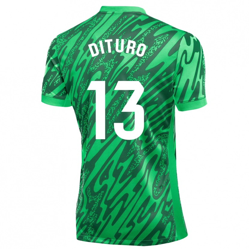 Danxen Kinder Matías Dituro #13 Trikot Dunkelgrün Weiß Torwarttrikot 2025/26 Schweiz