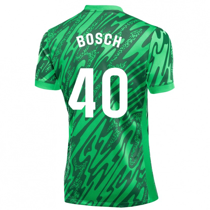 Danxen Kinder Owen Bosch #40 Trikot Dunkelgrün Weiß Torwarttrikot 2025/26 Schweiz
