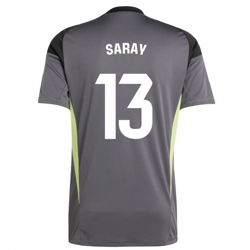 Danxen Kinder Saray Vázquez Alonso #13 Trikot Dunkelgrau Schwarz Torwarttrikot 2025/26 Schweiz