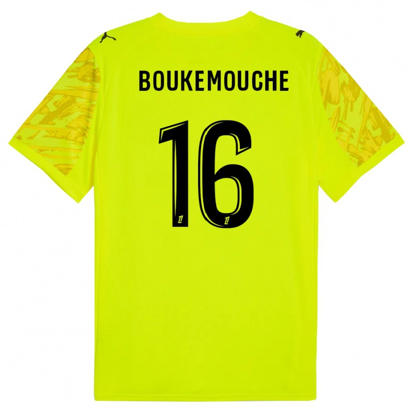 Danxen Kinder Amine Boukemouche #16 Trikot Leuchtgrün Schwarz Torwarttrikot 2025/26 Schweiz