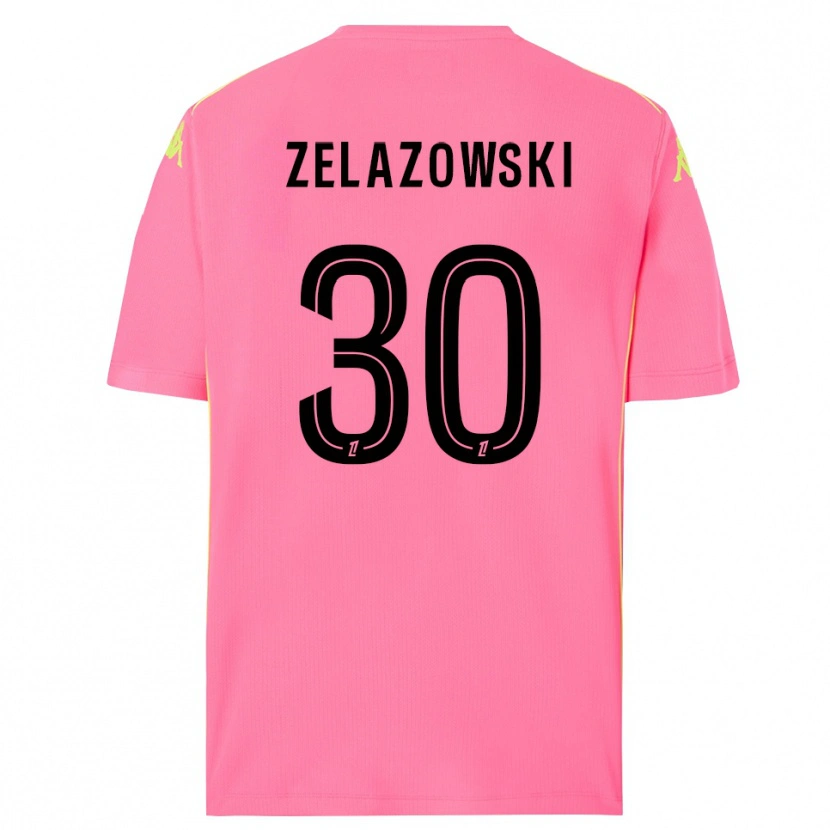 Danxen Kinder Bartosz Zelazowski #30 Trikot Knallpink Schwarz Torwarttrikot 2025/26 Schweiz
