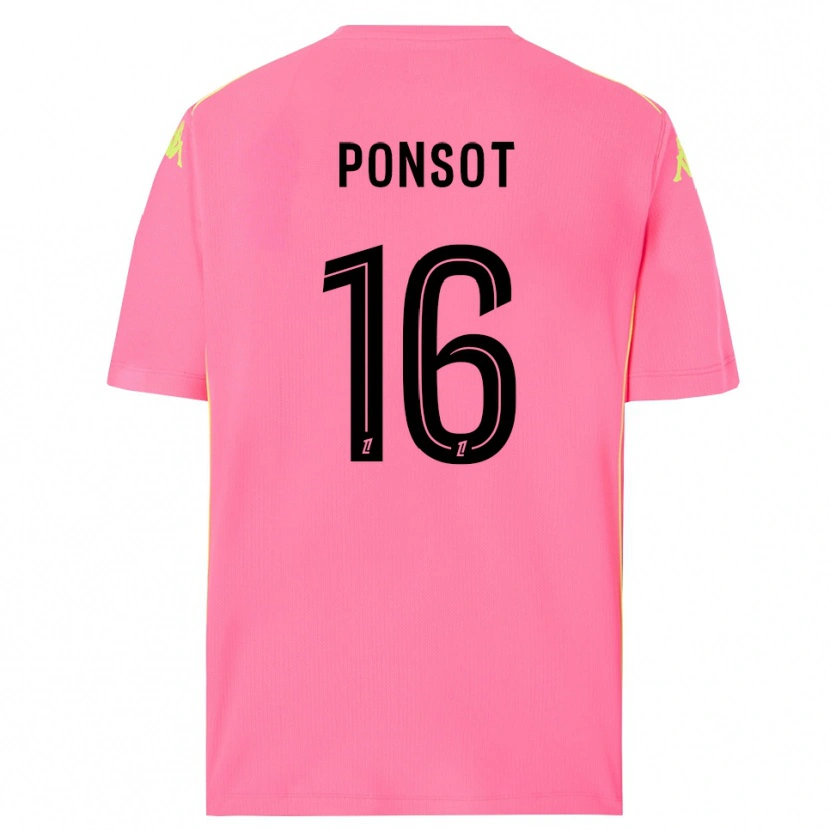 Danxen Kinder Martin Ponsot #16 Trikot Knallpink Schwarz Torwarttrikot 2025/26 Schweiz
