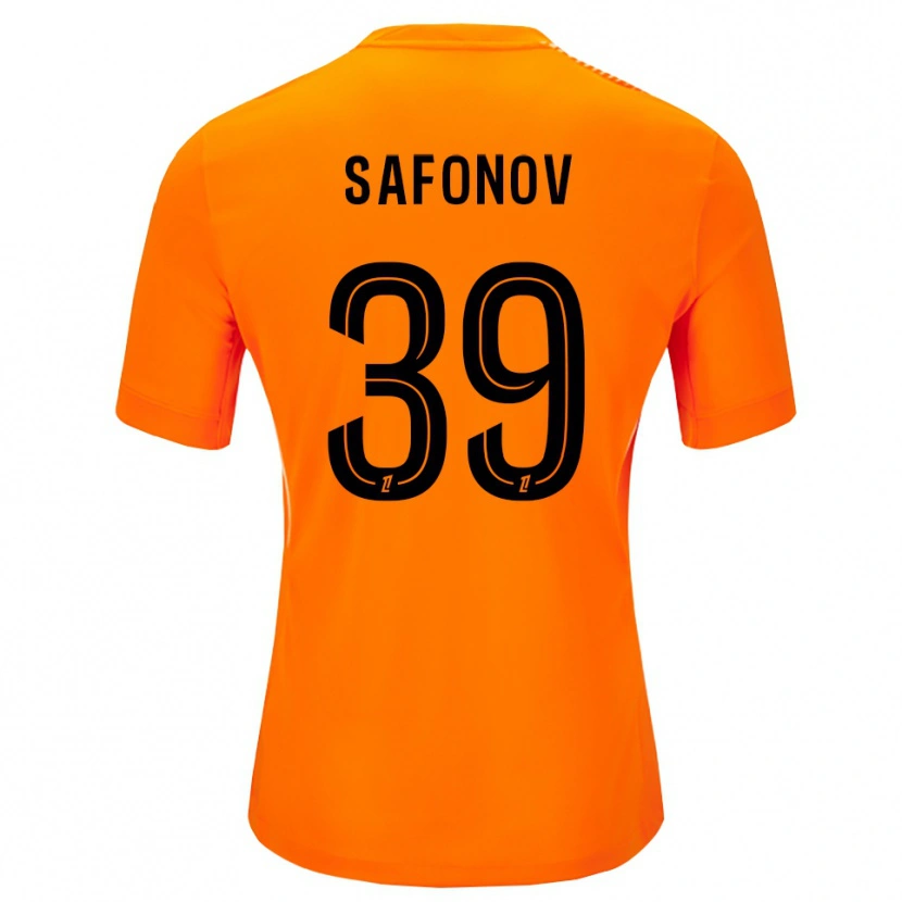 Danxen Kinder Matvey Safonov #39 Trikot Orange Schwarz Torwarttrikot 2025/26 Schweiz
