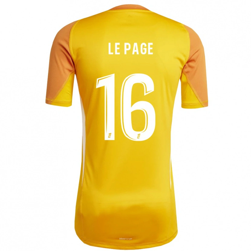 Danxen Kinder Manon Le Page #16 Trikot Orange Weiß Torwarttrikot 2025/26 Schweiz