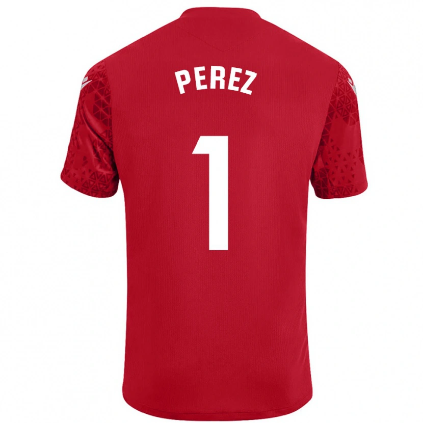 Danxen Kinder Fer Pérez #1 Trikot Rot Weiß Torwarttrikot 2025/26 Schweiz