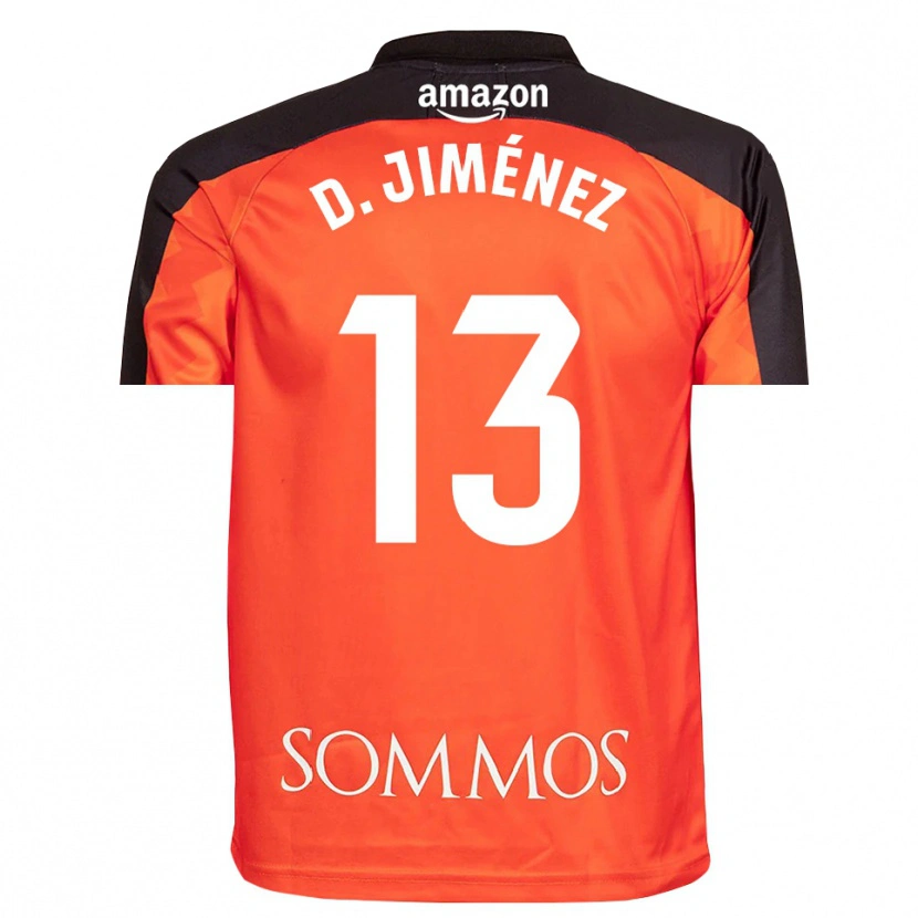 Danxen Kinder Dani Jiménez #13 Trikot Orange Schwarz Torwarttrikot 2025/26 Schweiz