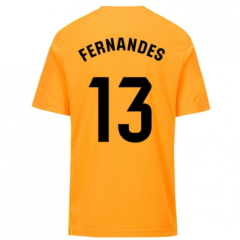 Danxen Kinder Guilherme Fernandes #13 Trikot Orange Schwarz Torwarttrikot 2025/26 Schweiz
