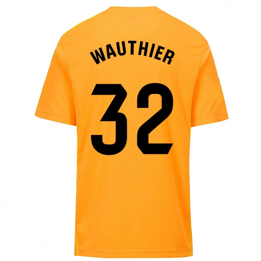 Danxen Kinder Hugo Wauthier #32 Trikot Orange Schwarz Torwarttrikot 2025/26 Schweiz