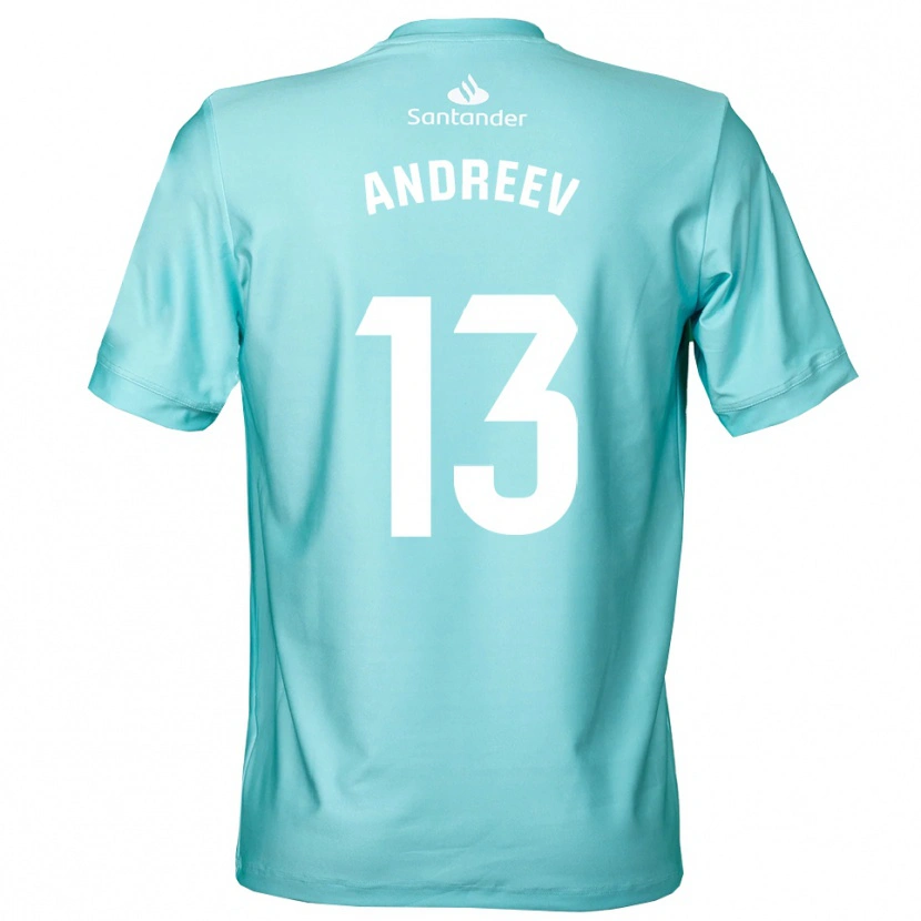 Danxen Kinder Plamen Andreev #13 Trikot Hellcyan Weiß Torwarttrikot 2025/26 Schweiz