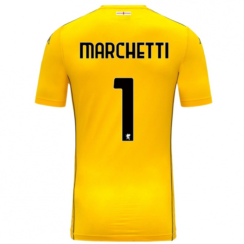 Danxen Kinder Lisa Marchetti #1 Trikot Dunkelgelb Schwarz Torwarttrikot 2025/26 Schweiz