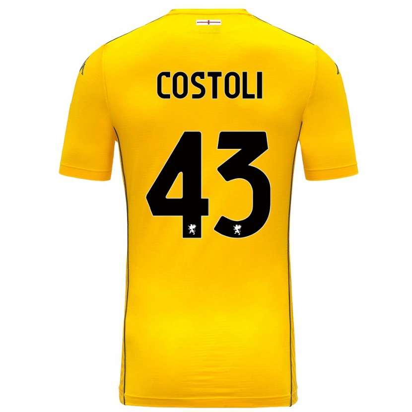 Danxen Kinder Lorenzo Costoli #43 Trikot Dunkelgelb Schwarz Torwarttrikot 2025/26 Schweiz