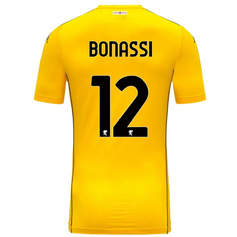 Danxen Kinder Lorenzo Bonassi #12 Trikot Dunkelgelb Schwarz Torwarttrikot 2025/26 Schweiz