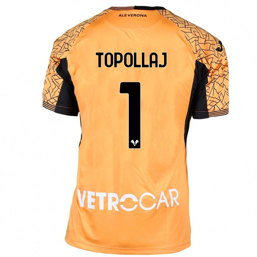 Danxen Kinder Mark Topollaj #1 Trikot Orange Schwarz Weiß Torwarttrikot 2025/26 Schweiz