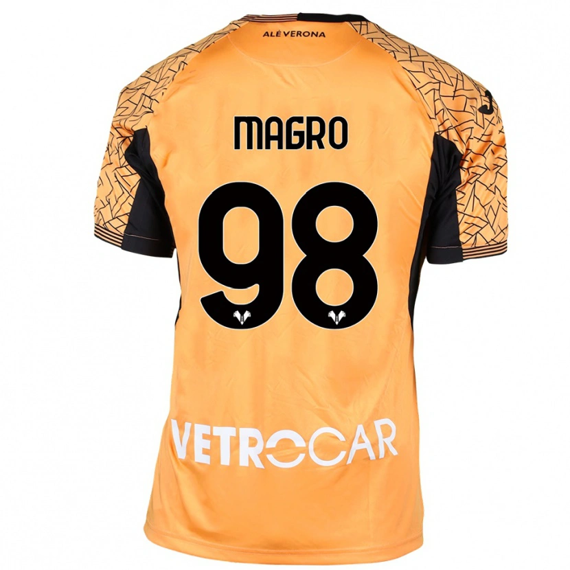 Danxen Kinder Federico Magro #98 Trikot Orange Schwarz Weiß Torwarttrikot 2025/26 Schweiz