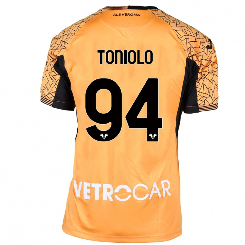Danxen Kinder Giacomo Toniolo #94 Trikot Orange Schwarz Weiß Torwarttrikot 2025/26 Schweiz