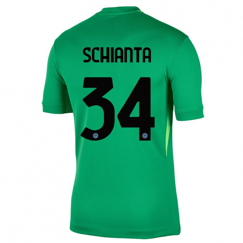 Danxen Kinder Valentina Schianta #34 Trikot Hellgrün Schwarz Torwarttrikot 2025/26 Schweiz