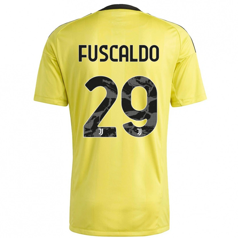 Danxen Kinder Matteo Fuscaldo #29 Trikot Gelb Weiß Torwarttrikot 2025/26 Schweiz