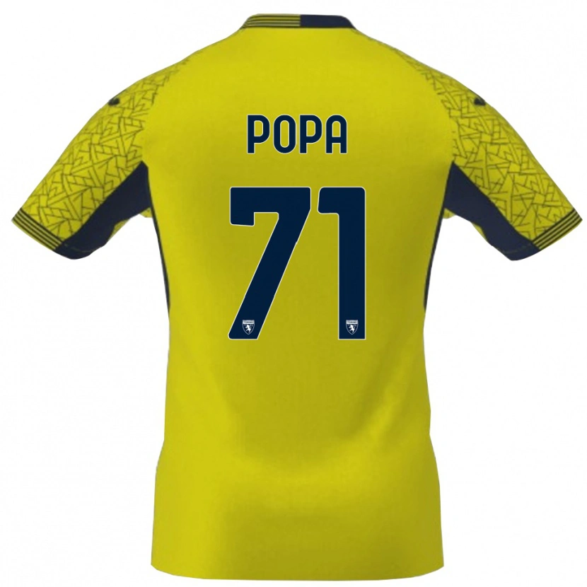 Danxen Kinder Mihai Popa #71 Trikot Gelb Schwarz Torwarttrikot 2025/26 Schweiz
