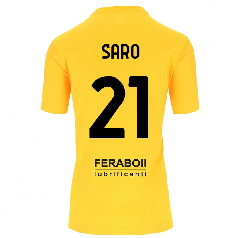 Danxen Kinder Gianluca Saro #21 Trikot Gelb Schwarz Torwarttrikot 2025/26 Schweiz