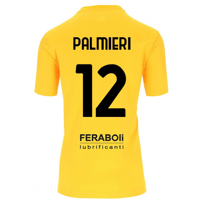 Danxen Kinder Cristian Palmieri #12 Trikot Gelb Schwarz Torwarttrikot 2025/26 Schweiz