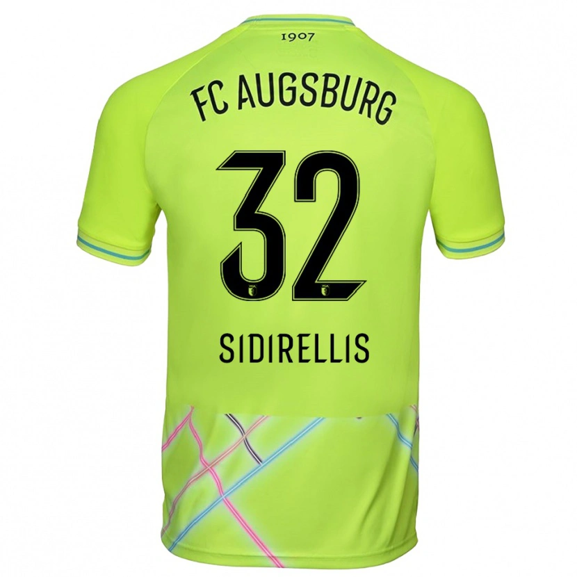 Danxen Kinder Konstantinos Sidirellis #32 Trikot Grün Gelb Schwarz Torwarttrikot 2025/26 Schweiz
