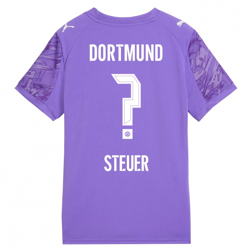 Danxen Kinder Etienne Steuer #0 Trikot Flieder Weiß Torwarttrikot 2025/26 Schweiz