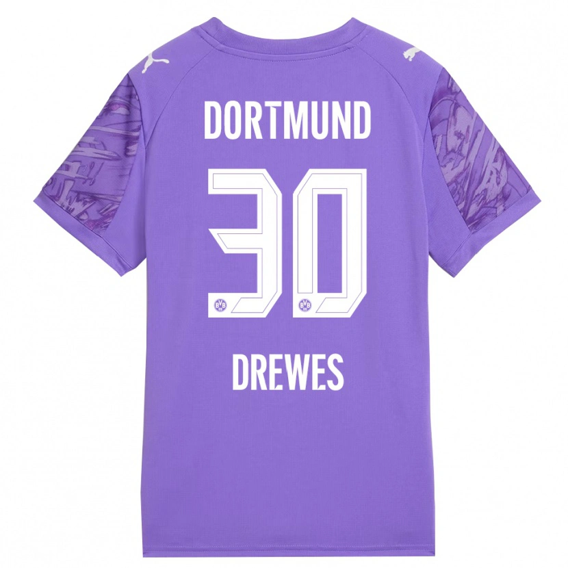 Danxen Kinder Patrick Drewes #30 Trikot Flieder Weiß Torwarttrikot 2025/26 Schweiz