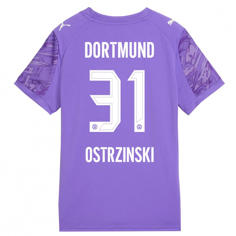 Danxen Kinder Silas Ostrzinski #31 Trikot Flieder Weiß Torwarttrikot 2025/26 Schweiz