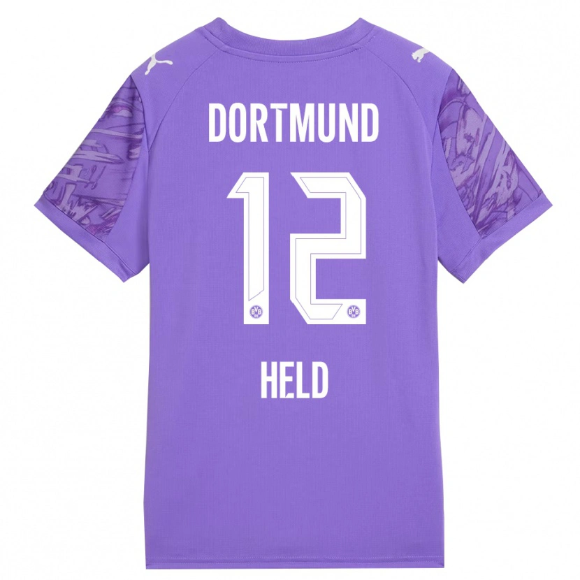 Danxen Kinder Aaron Held #12 Trikot Flieder Weiß Torwarttrikot 2025/26 Schweiz