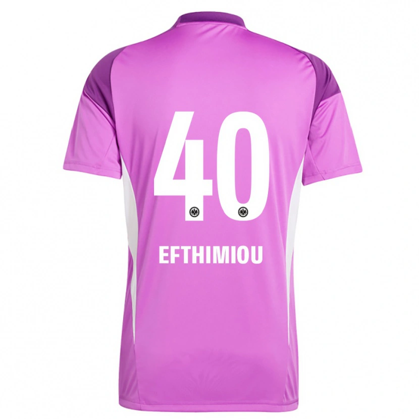 Danxen Kinder Sissis Efthimiou #40 Trikot Flieder Weiß Torwarttrikot 2025/26 Schweiz