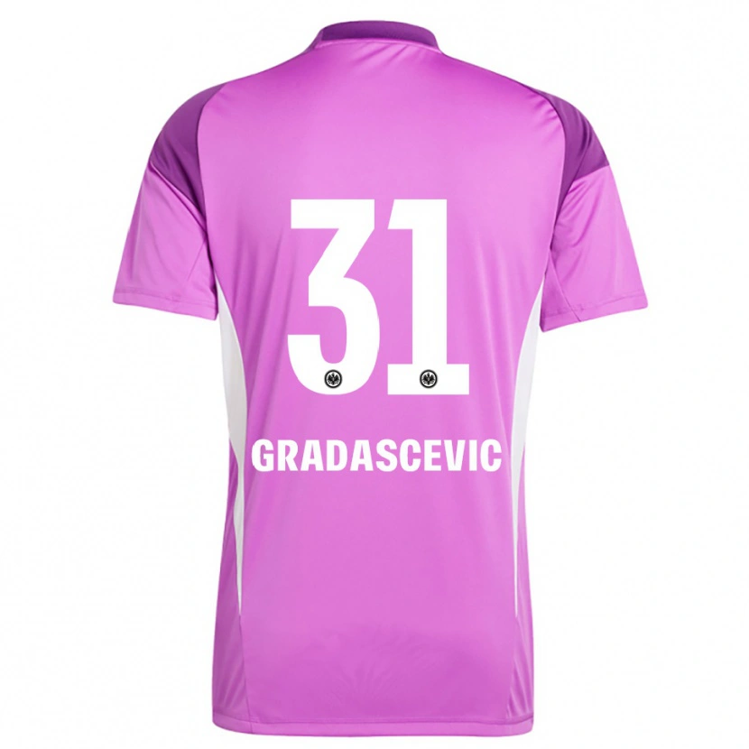 Danxen Kinder Meris Gradascevic #31 Trikot Flieder Weiß Torwarttrikot 2025/26 Schweiz