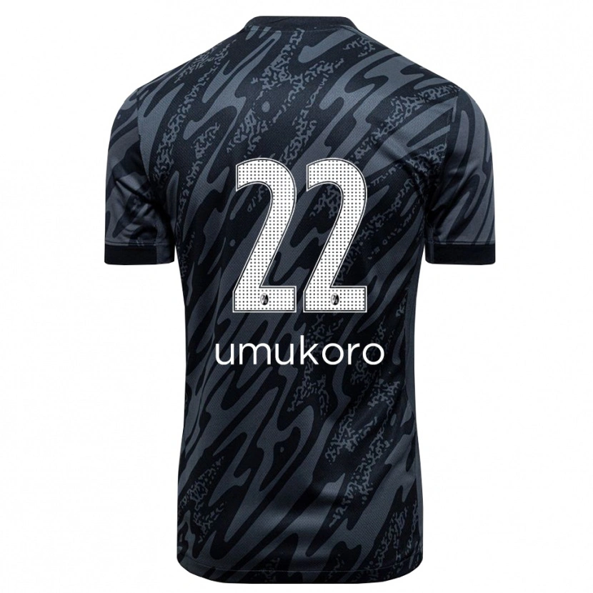 Danxen Kinder Jayden Umukoro #22 Trikot Schwarz Weiß Torwarttrikot 2025/26 Schweiz