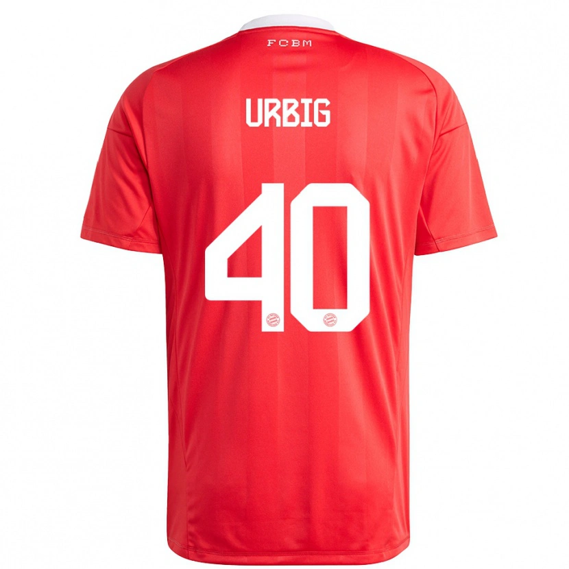 Danxen Kinder Jonas Urbig #40 Trikot Rot Weiß Torwarttrikot 2025/26 Schweiz