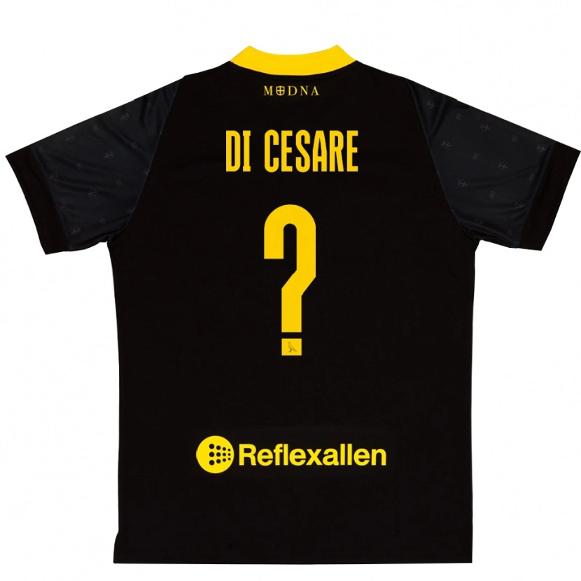 Danxen Kinder Gabriele Di Cesare #0 Trikot Schwarz Gelb Torwarttrikot 2025/26 Schweiz