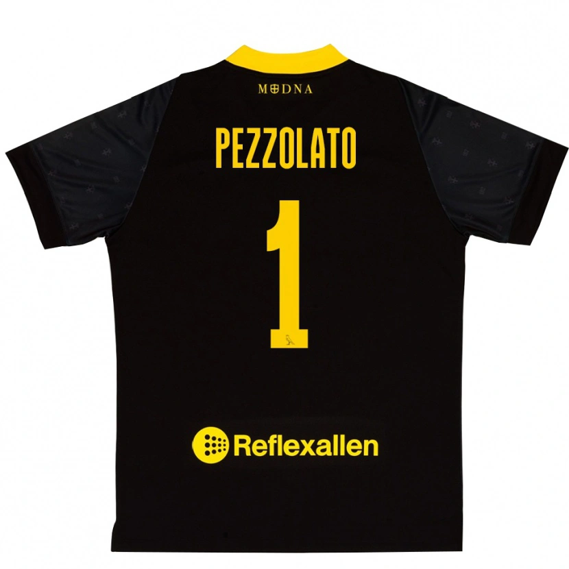 Danxen Kinder Michele Pezzolato #1 Trikot Schwarz Gelb Torwarttrikot 2025/26 Schweiz