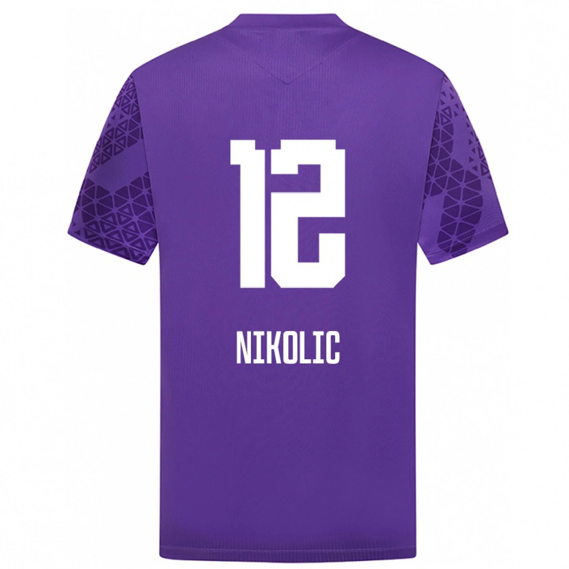 Danxen Kinder Uros Nikolic #12 Trikot Indigo Weiß Torwarttrikot 2025/26 Schweiz
