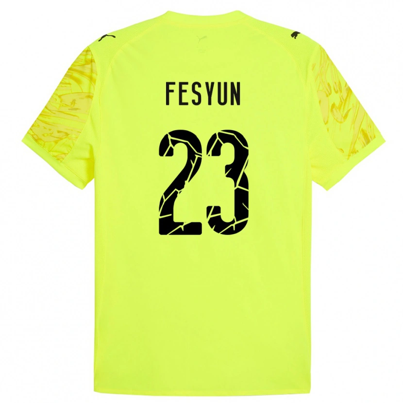 Danxen Kinder Kiril Fesyun #23 Trikot Grün Gelb Torwarttrikot 2025/26 Schweiz