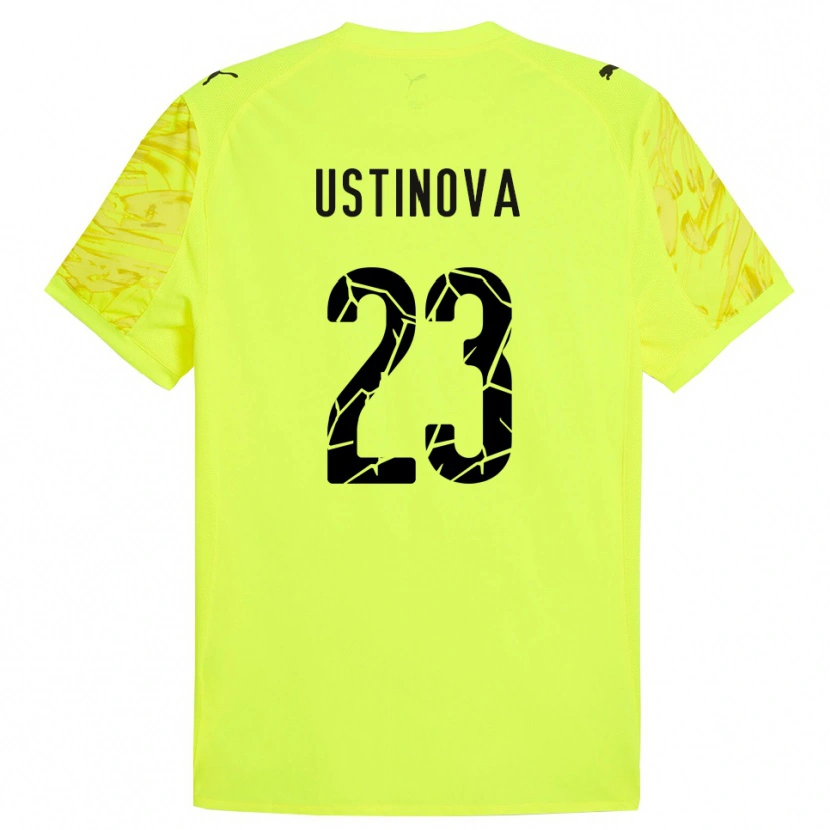 Danxen Kinder Liudmyla Ustinova #23 Trikot Grün Gelb Torwarttrikot 2025/26 Schweiz