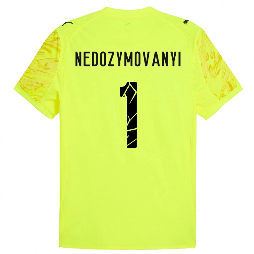 Danxen Kinder Artem Nedozymovanyi #1 Trikot Grün Gelb Torwarttrikot 2025/26 Schweiz